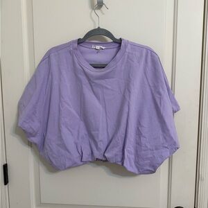 Grey Lab Lilac Purple High-Low Cropped Too Balloon Silhouette